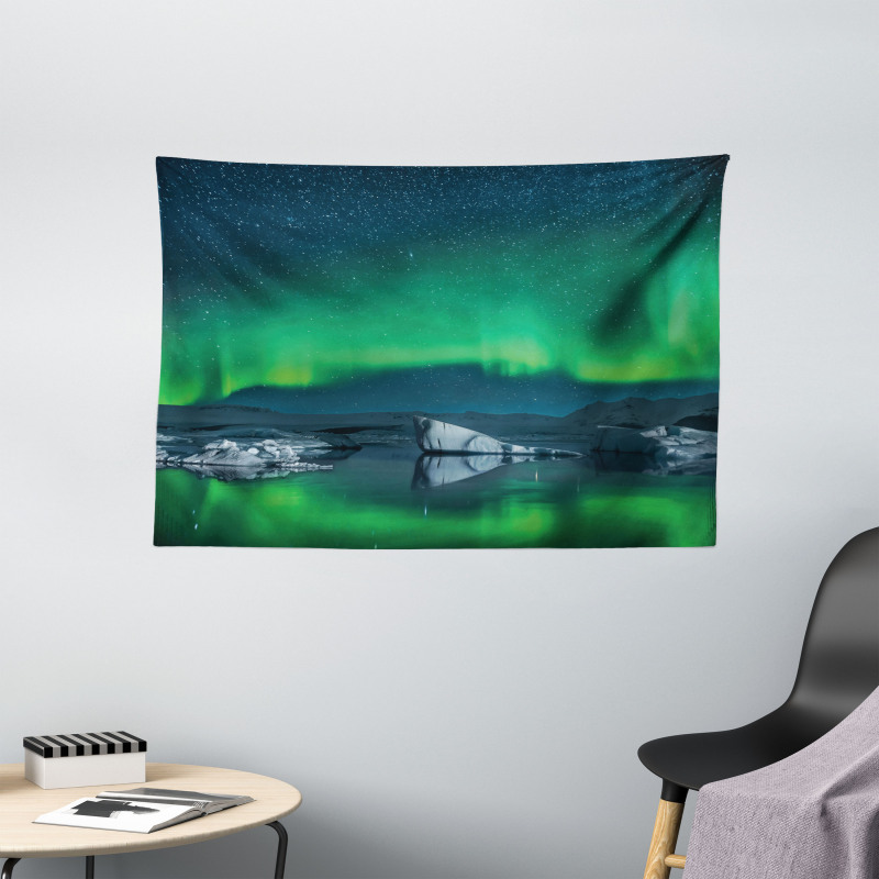 Snowy Hills of Arctic Wide Tapestry