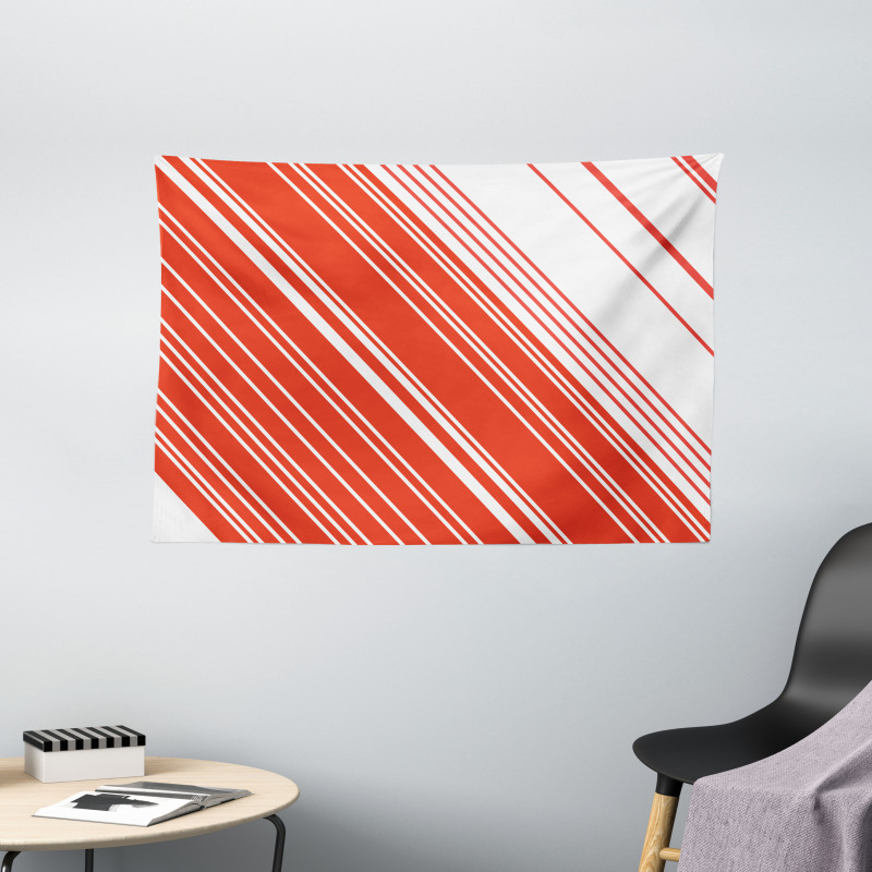 Barcode Lines Design Wide Tapestry