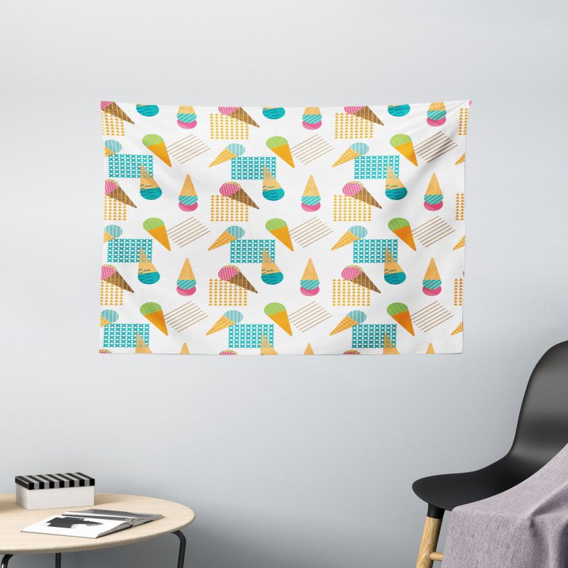 Geometrical Graphic Wide Tapestry