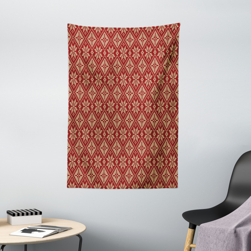 Bicolor Winter Design Tapestry