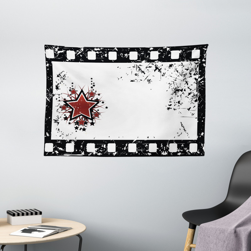 Grunge Strip Star Wide Tapestry