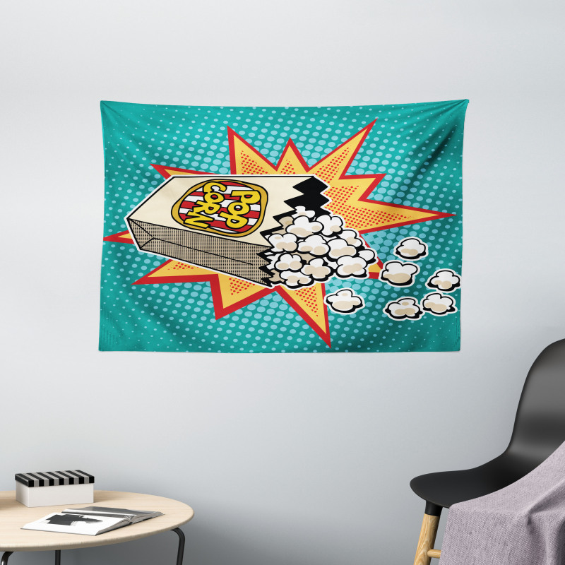 Retro Popcorn Wide Tapestry