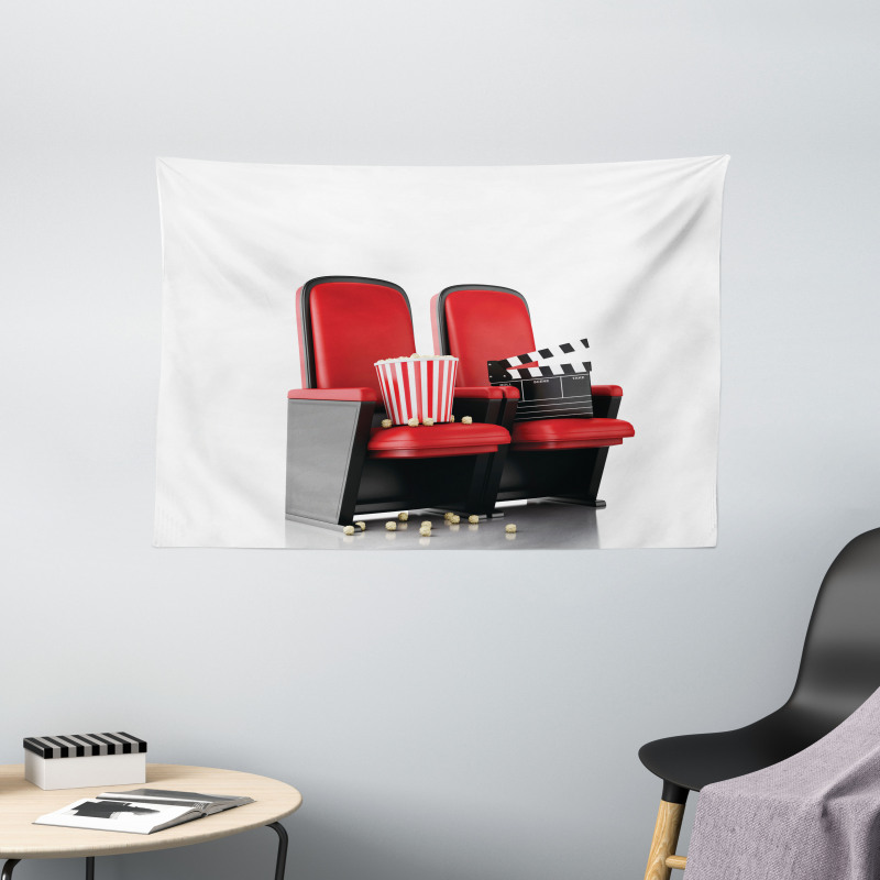 3D Theater Seats Wide Tapestry