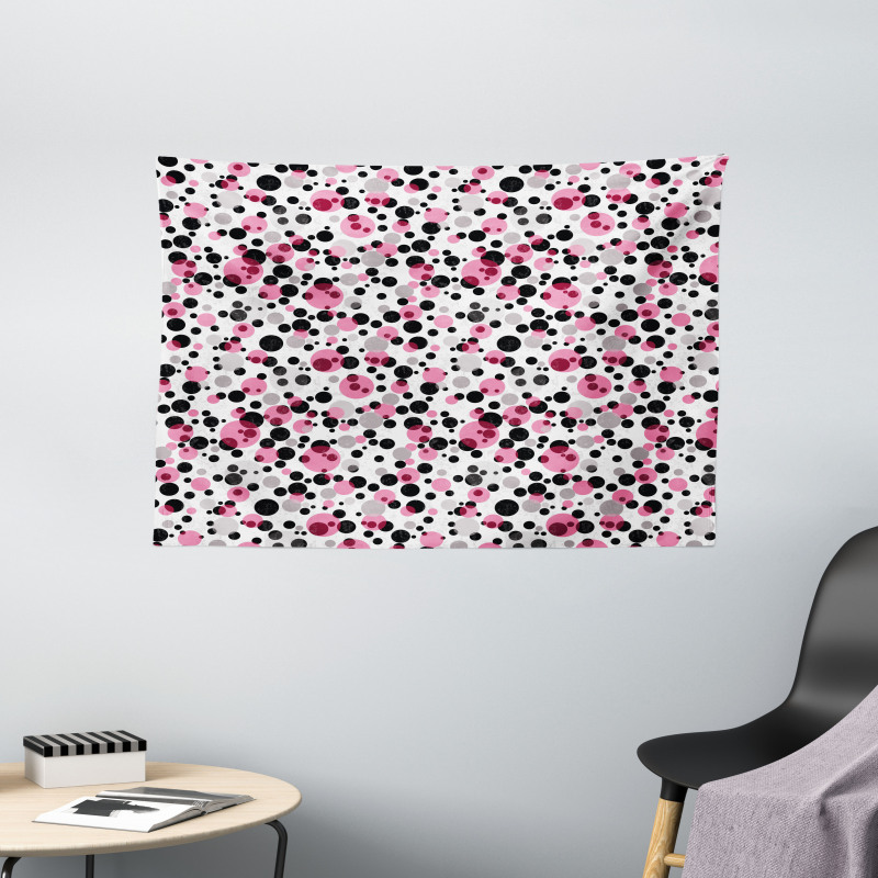 Grunge Spotty Pattern Wide Tapestry