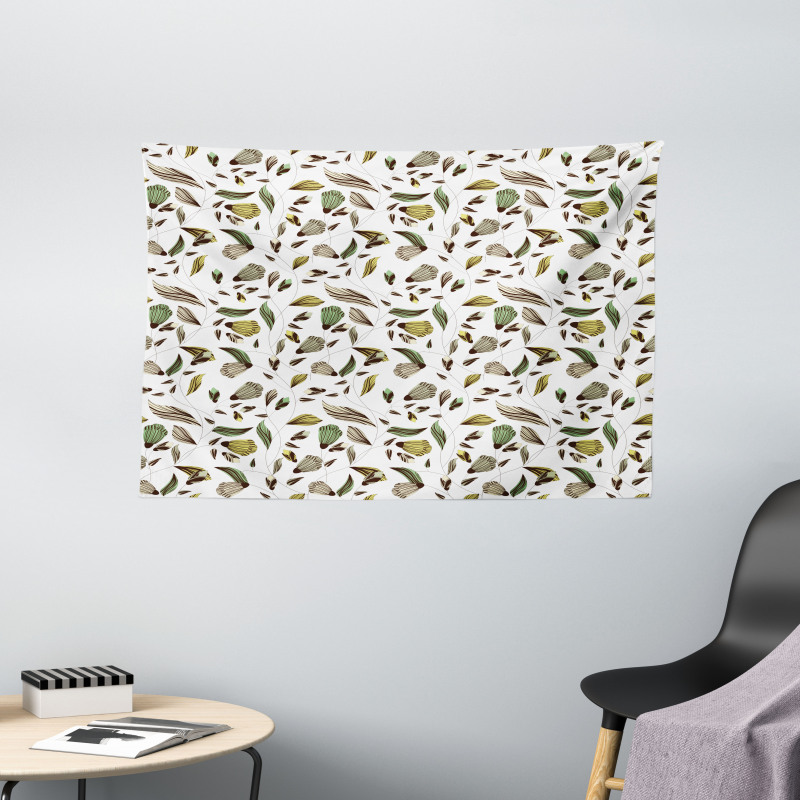 Autumn Nature Design Wide Tapestry