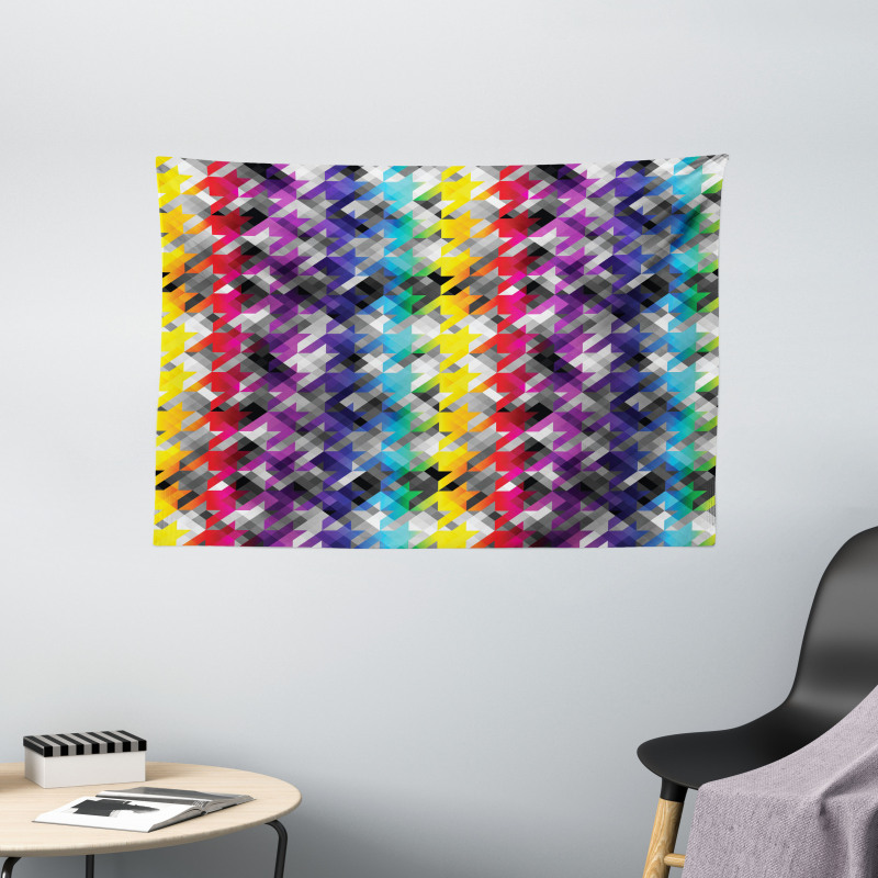 Diagonal Houndstooth Wide Tapestry