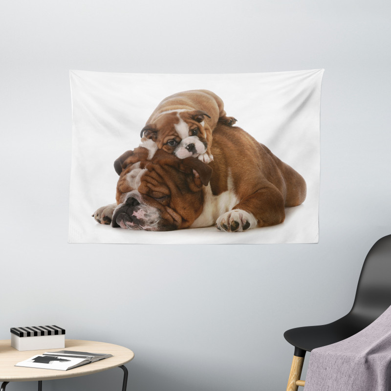 Father and Son Wide Tapestry