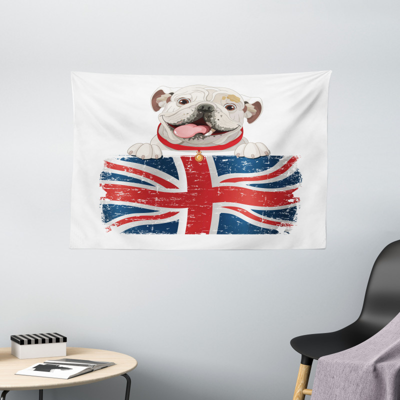 British Dog Wide Tapestry