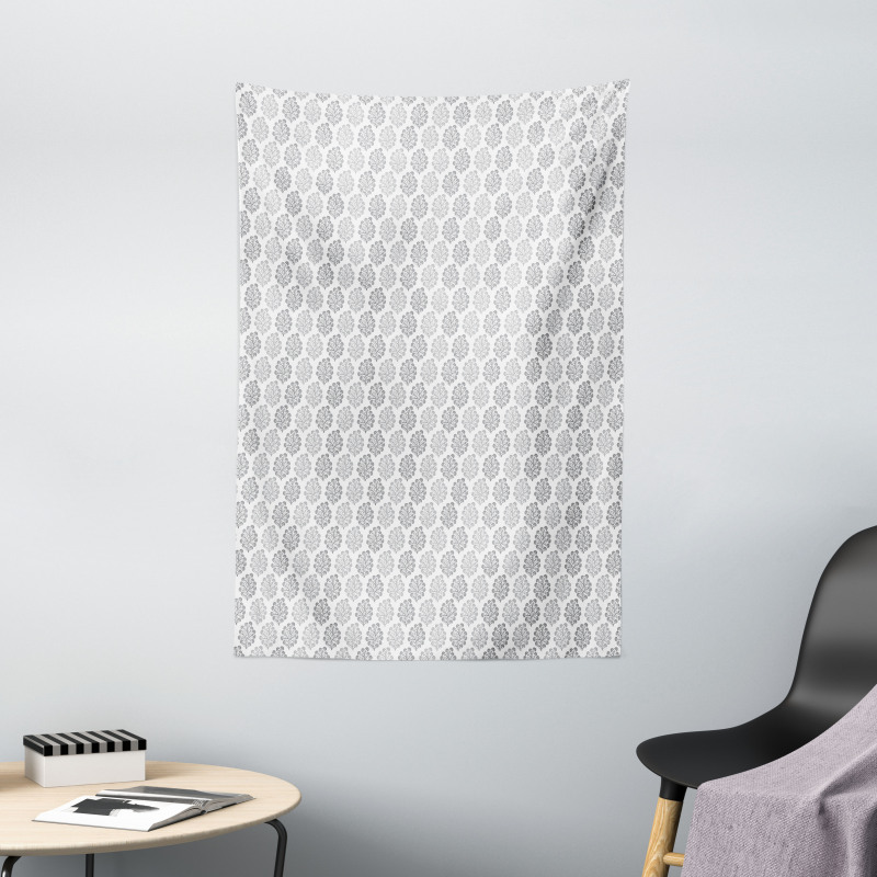 Greyscale Foliage Design Tapestry