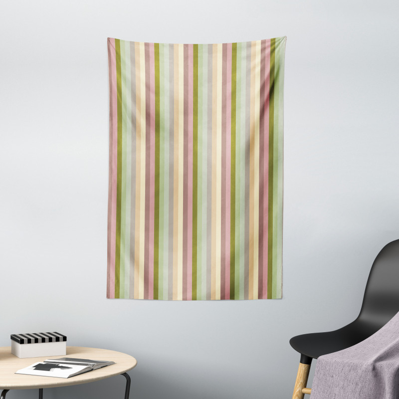 Pastel Colored Bands Tapestry