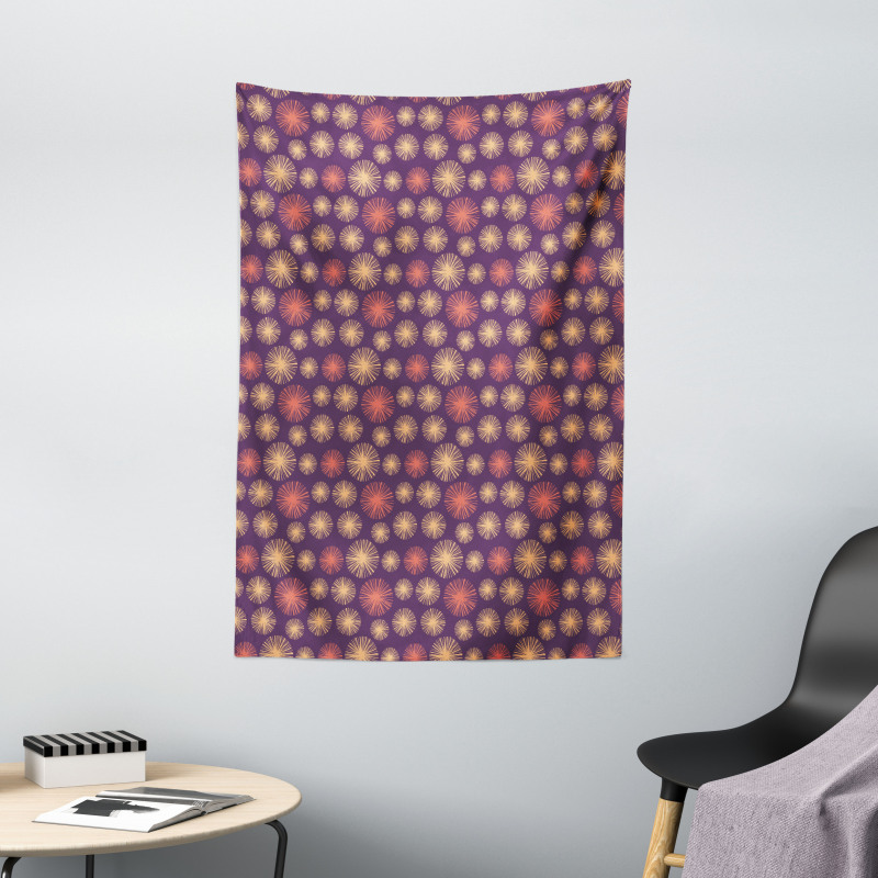 Pastel Colored Motifs Tapestry