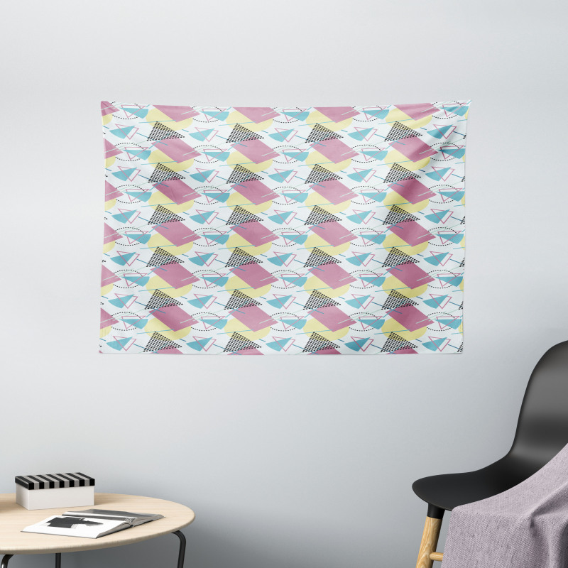 Pastel Funky Memphis Wide Tapestry