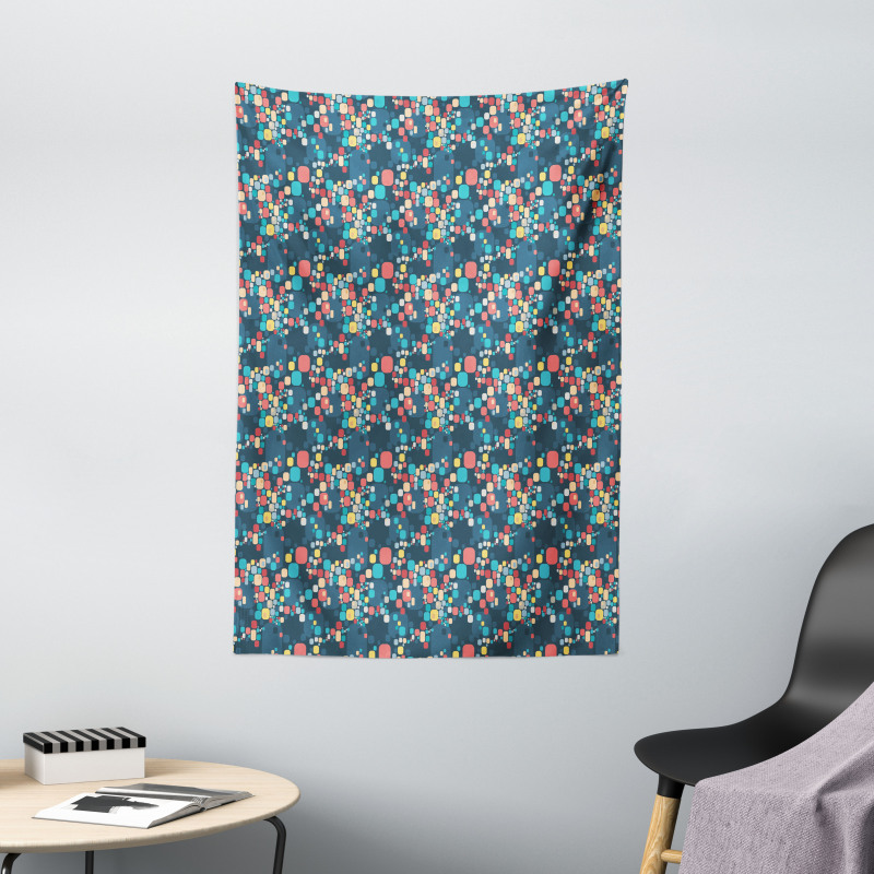 Oval Cornered Squares Tapestry