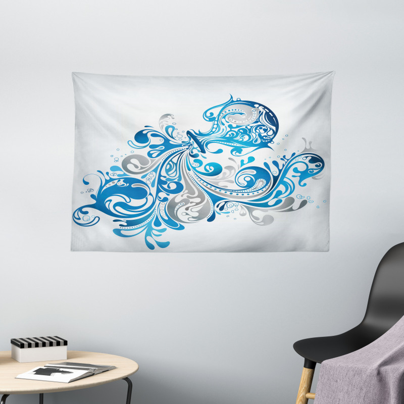 Bucket Scroll Wide Tapestry