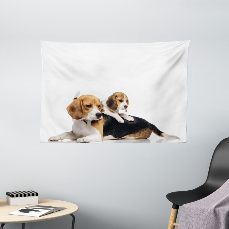 Family Mother Baby Wide Tapestry