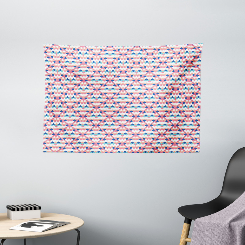 Squares Color Boxes Wide Tapestry