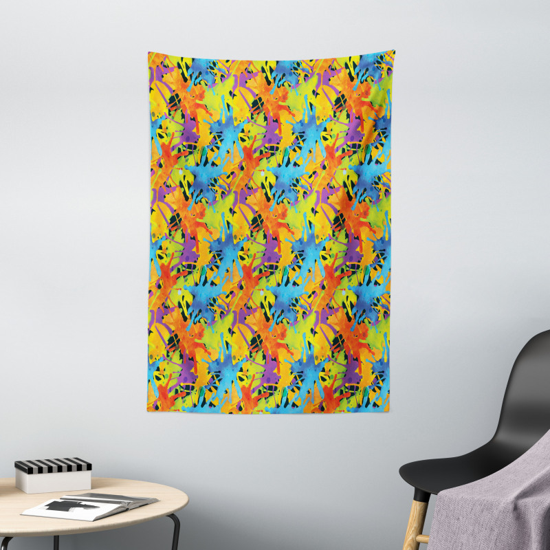 Color Splashes Funky Tapestry