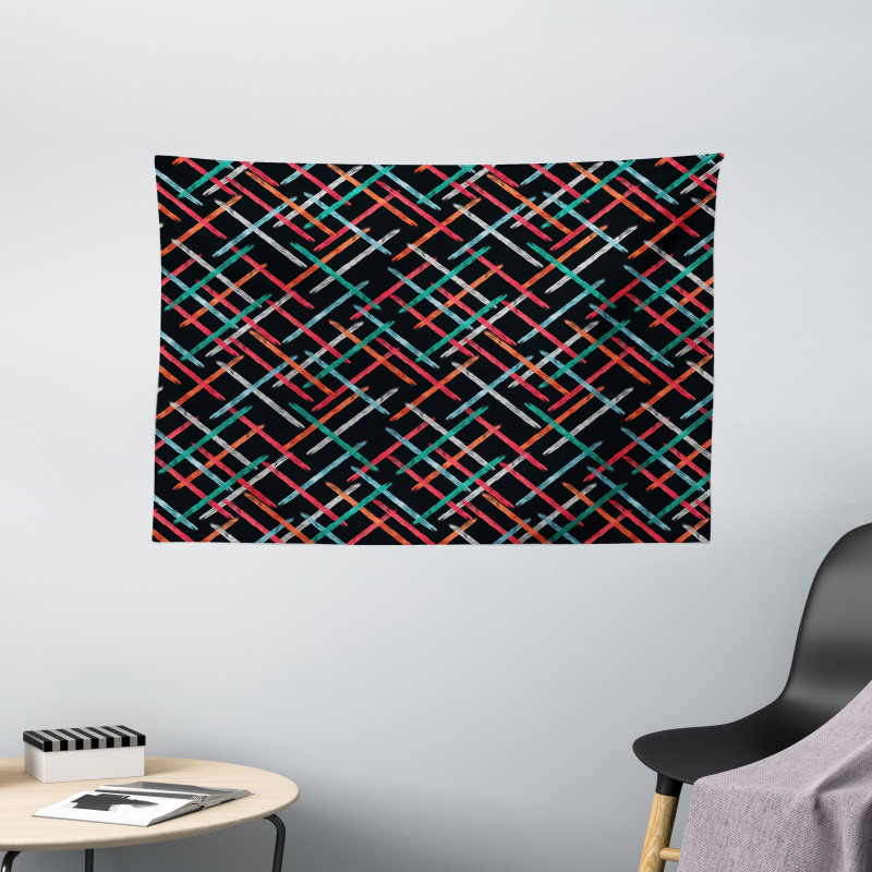 Watercolor Paintbrush Wide Tapestry