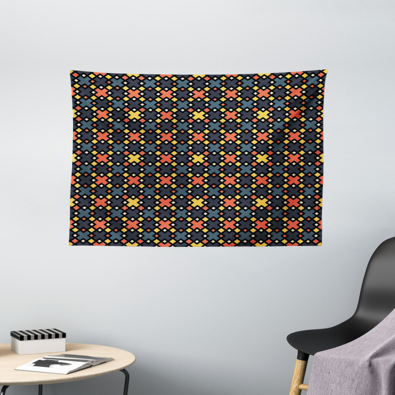 Geometric Designs Wide Tapestry