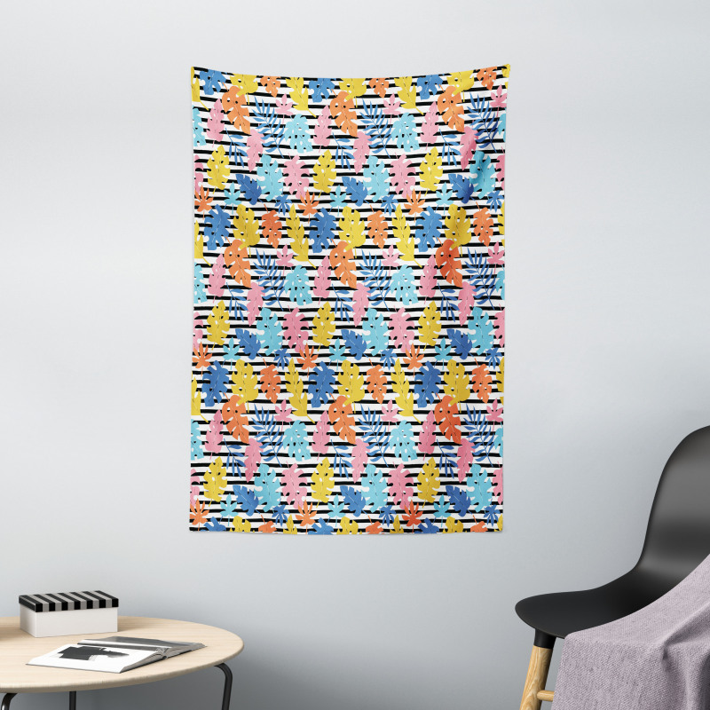 Exotic Foliage Stripes Tapestry