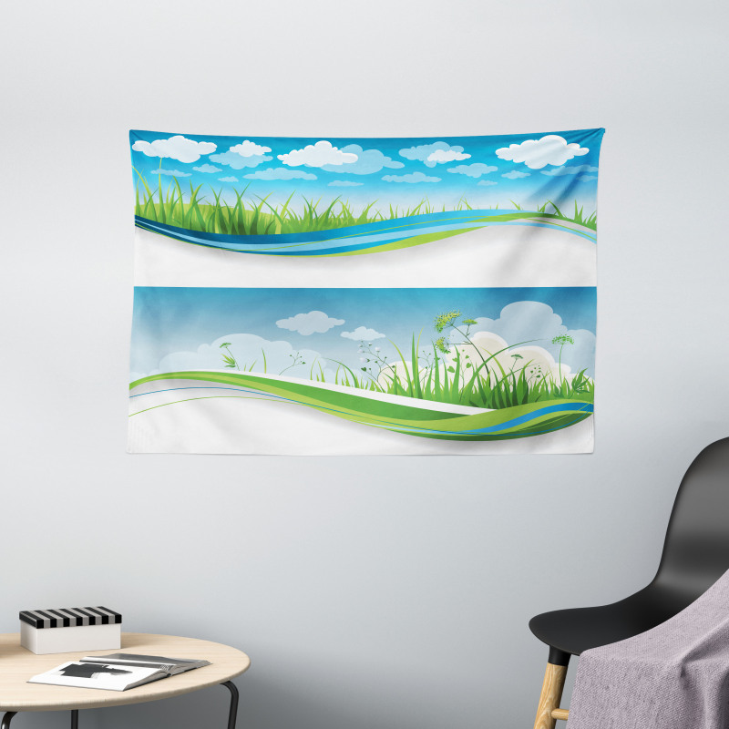 Fresh Summer Fields Eco Wide Tapestry