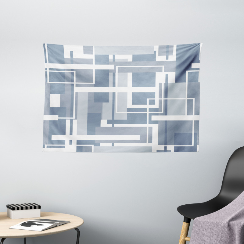 Futuristic Stripes Wide Tapestry