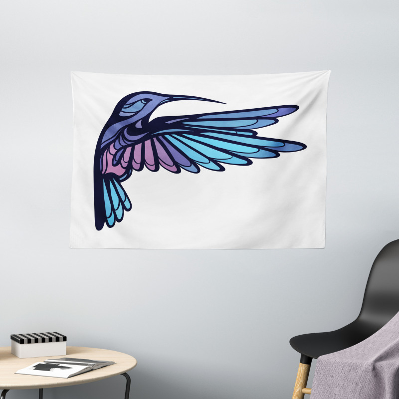 Exotic Hummingbird Wide Tapestry