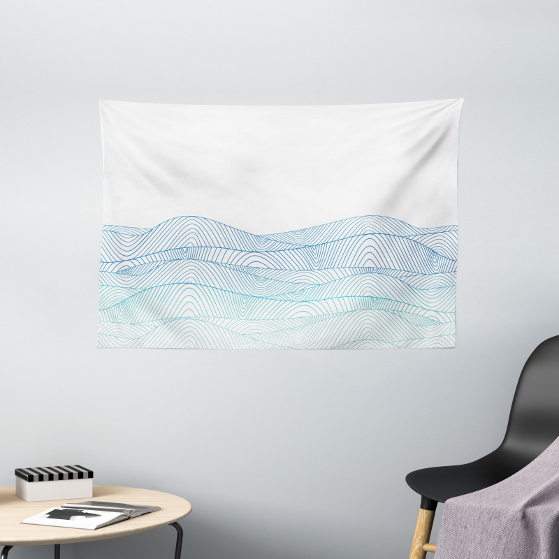 Abstract Seascape Wide Tapestry