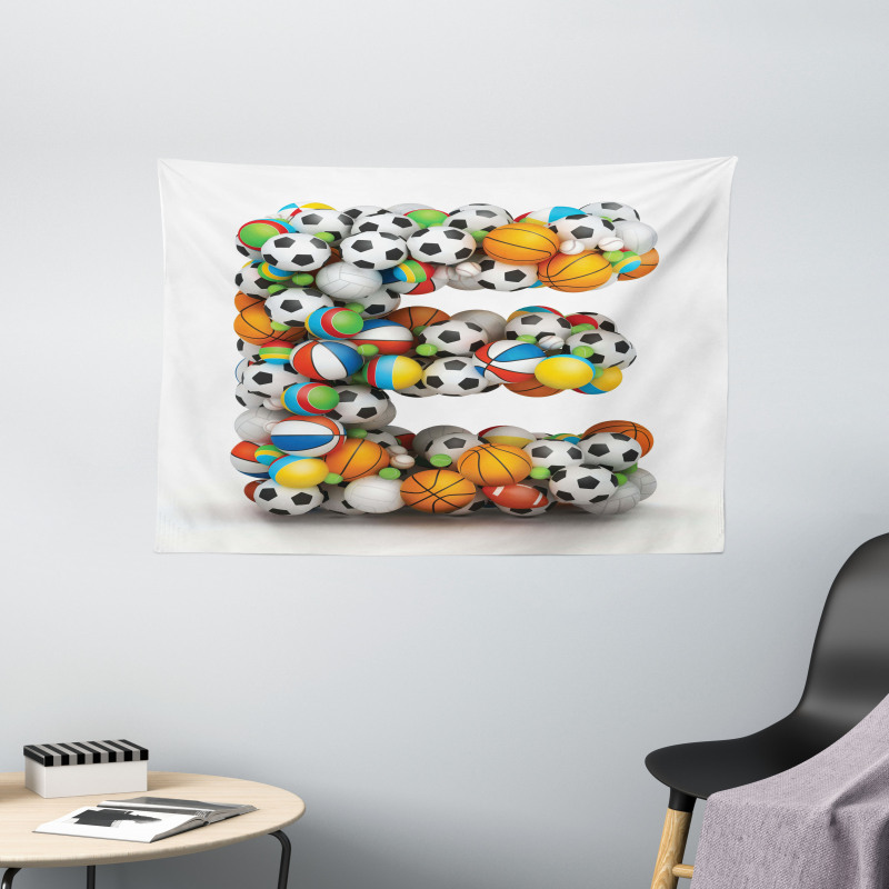 Sports Name Initials Wide Tapestry