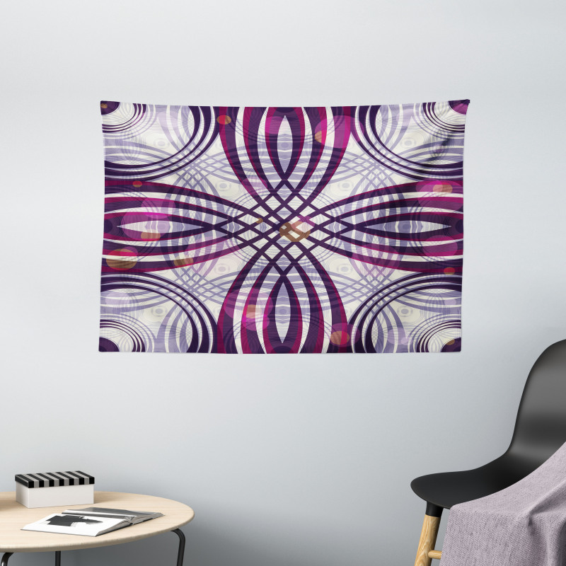 Groovy Geometric Wide Tapestry