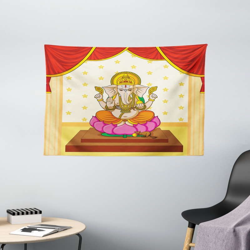 Boho Timeless Character Form Wide Tapestry
