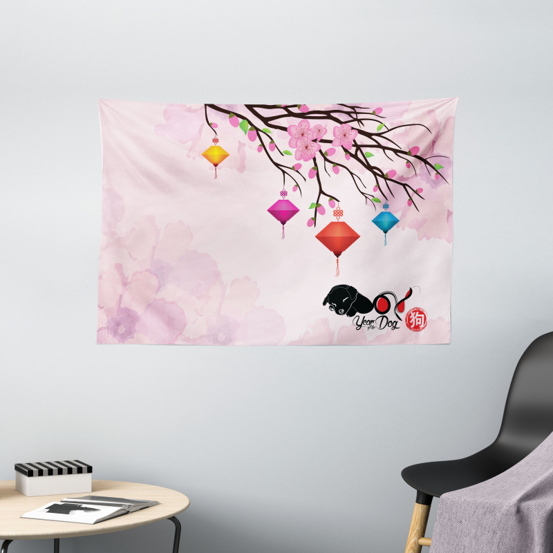 Lunar New Year Wide Tapestry