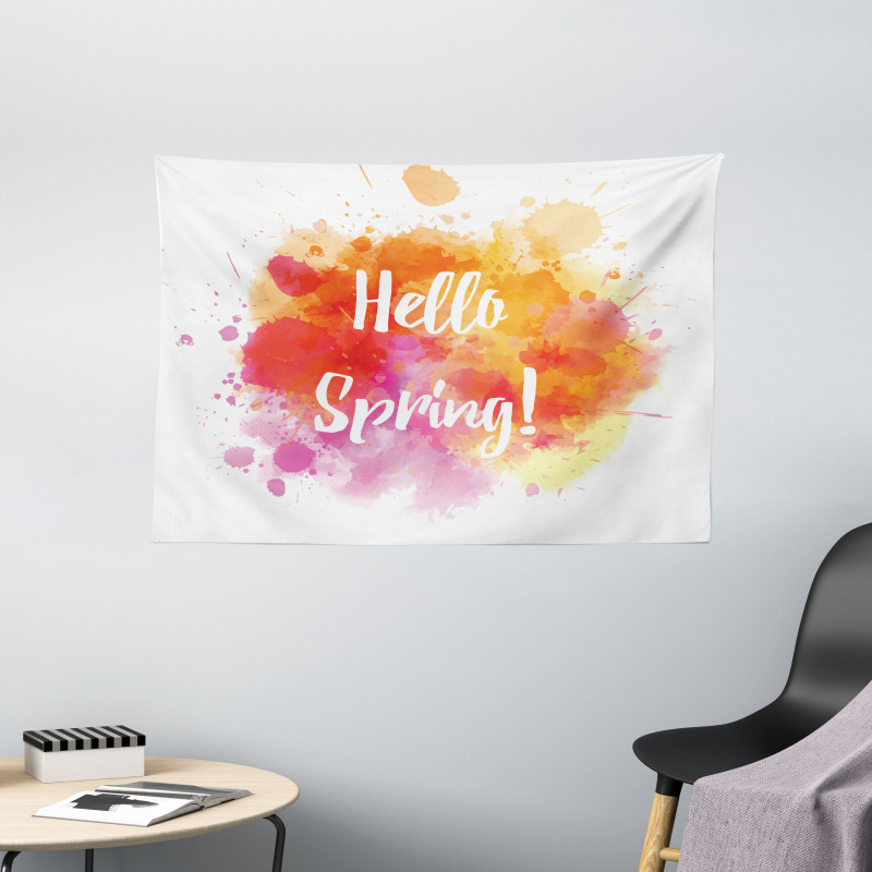 Hello Spring Wide Tapestry