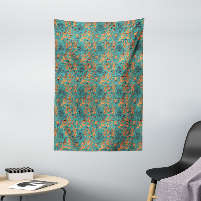 Nature Scroll Artwork Tapestry