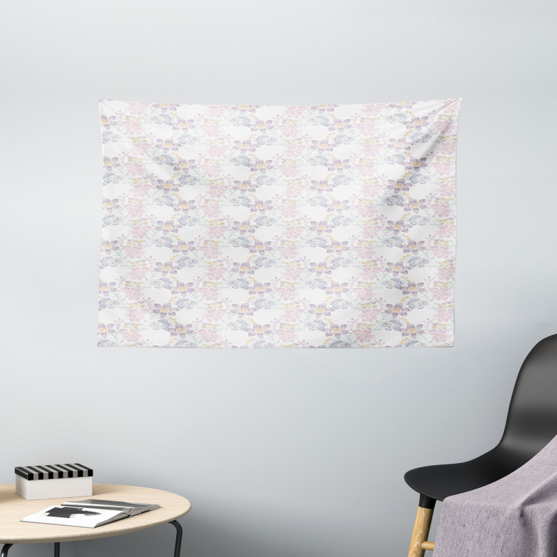 Spring Season Design Wide Tapestry