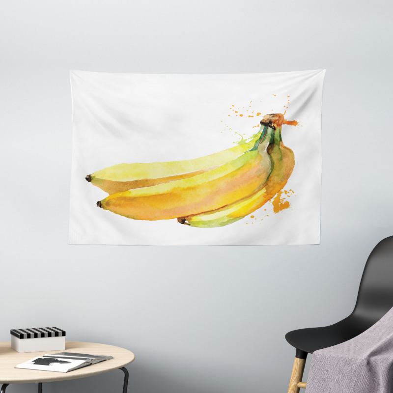Tropical Illustration Wide Tapestry