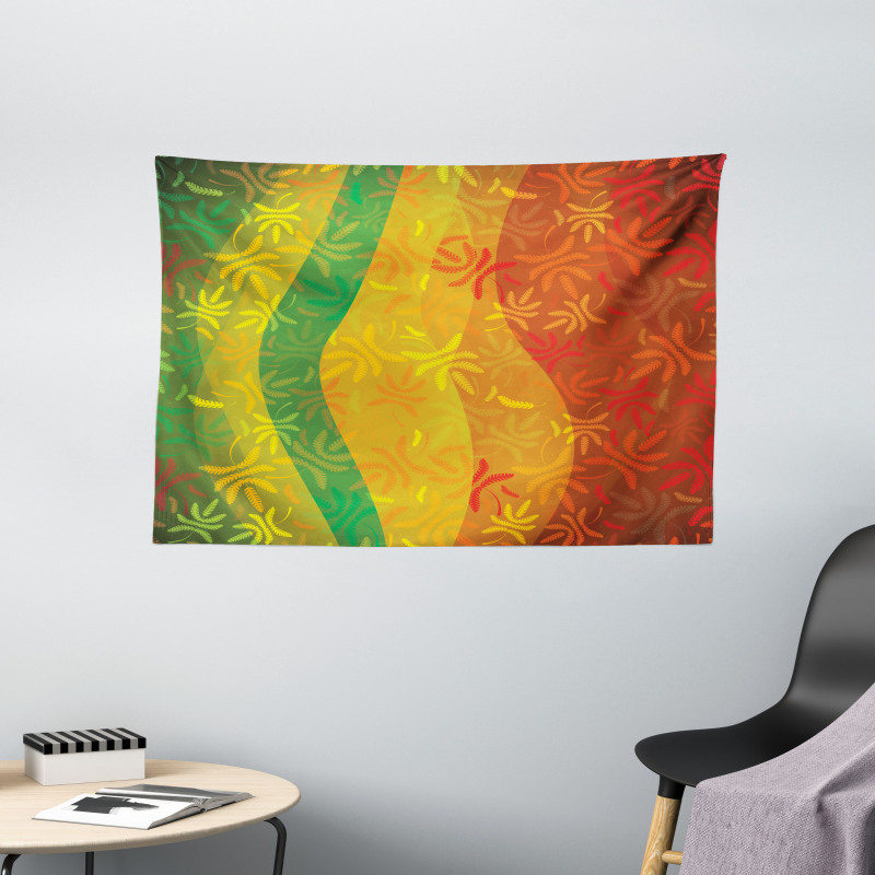 Deciduous Tree Leaves Wide Tapestry