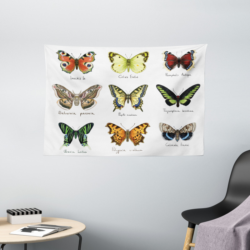 Spring Bugs Pattern Wide Tapestry