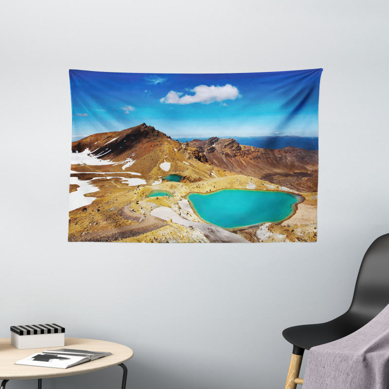 Emerald Lakes Photo Wide Tapestry