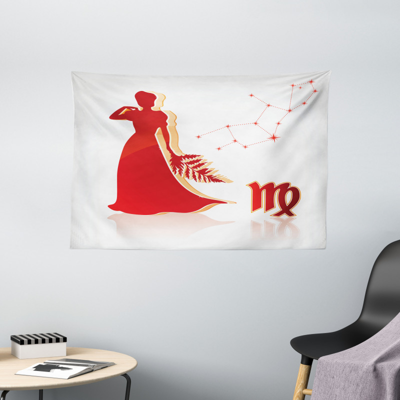 Vibrant Lady Stars Wide Tapestry