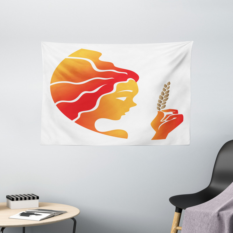 Fantasy Woman Art Wide Tapestry