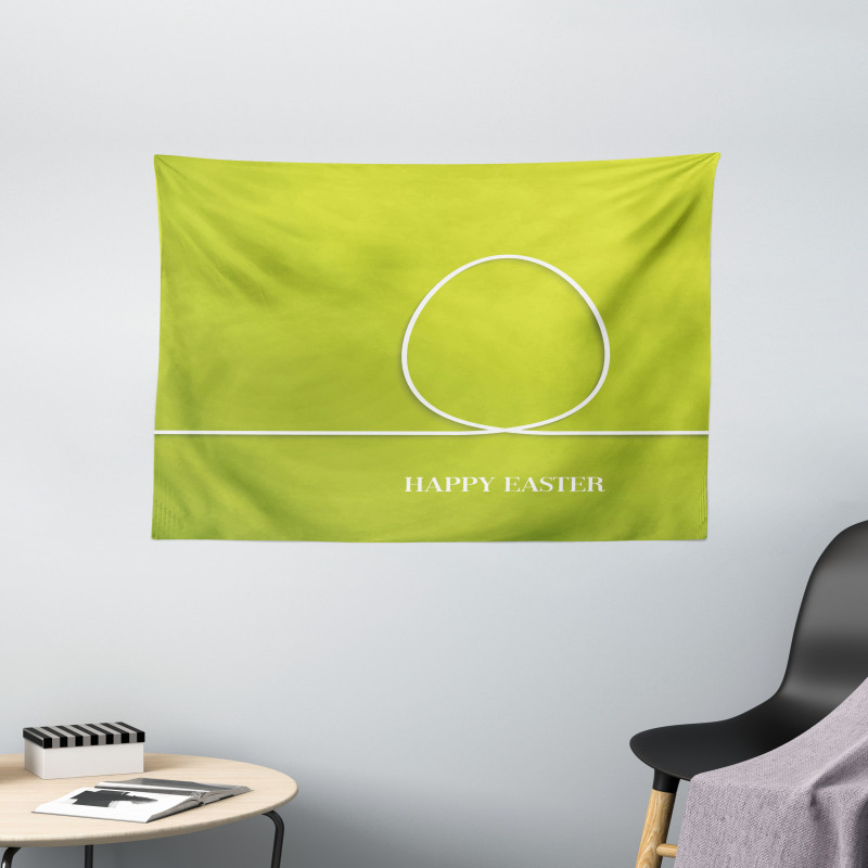 Minimalist Egg Design Wide Tapestry