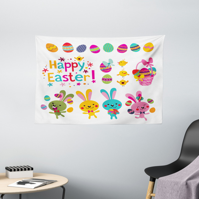 Spring Season Holiday Wide Tapestry