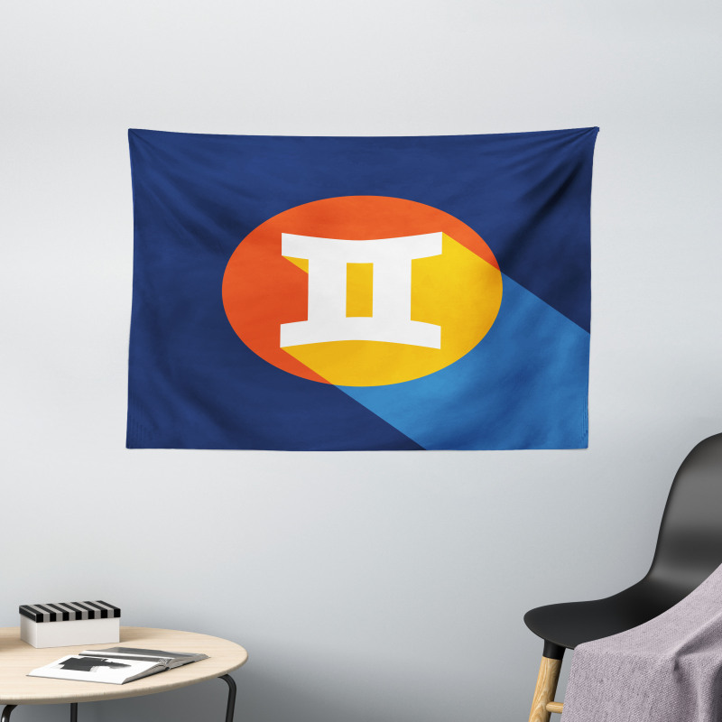Colorful Graphic Wide Tapestry