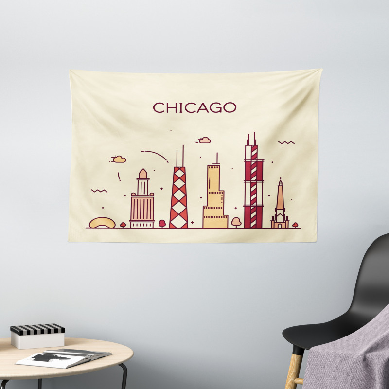Doodle Town Wide Tapestry