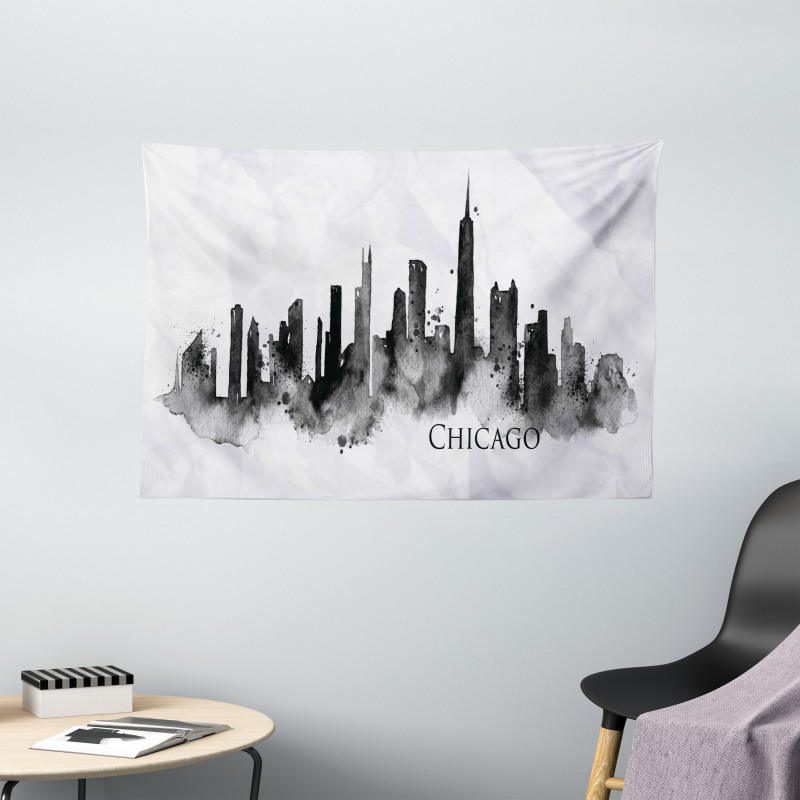 Grunge Landscape Wide Tapestry