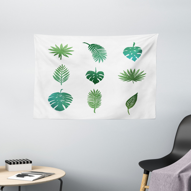 Tropical Tree Foliage Wide Tapestry