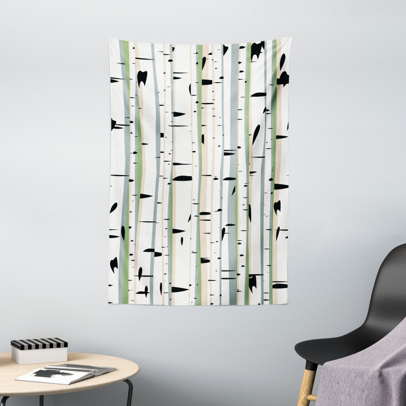 Trunks of Birches Pattern Tapestry