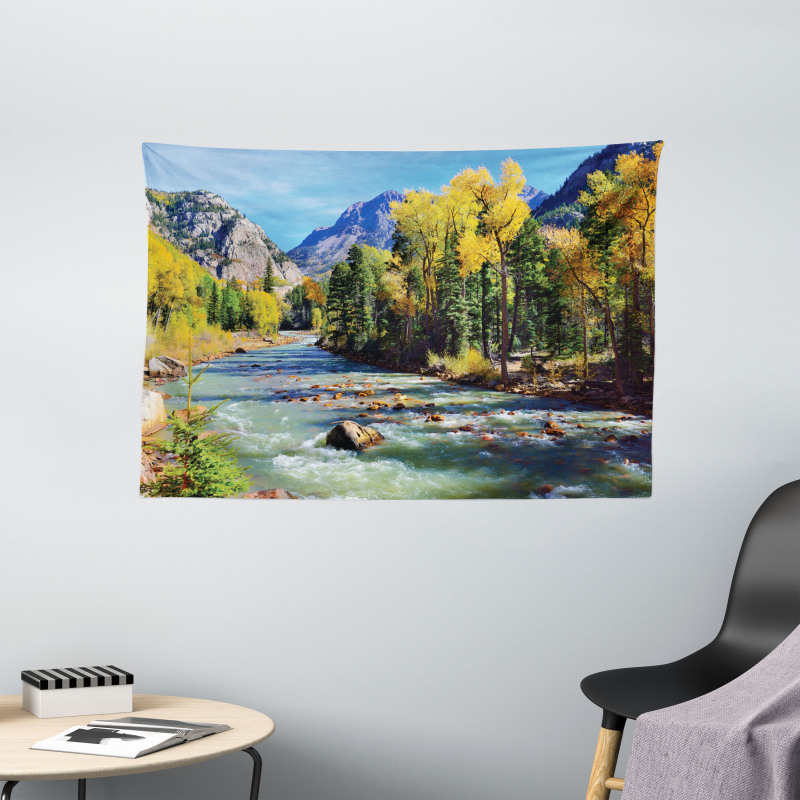 Mountains of Colorado Wide Tapestry