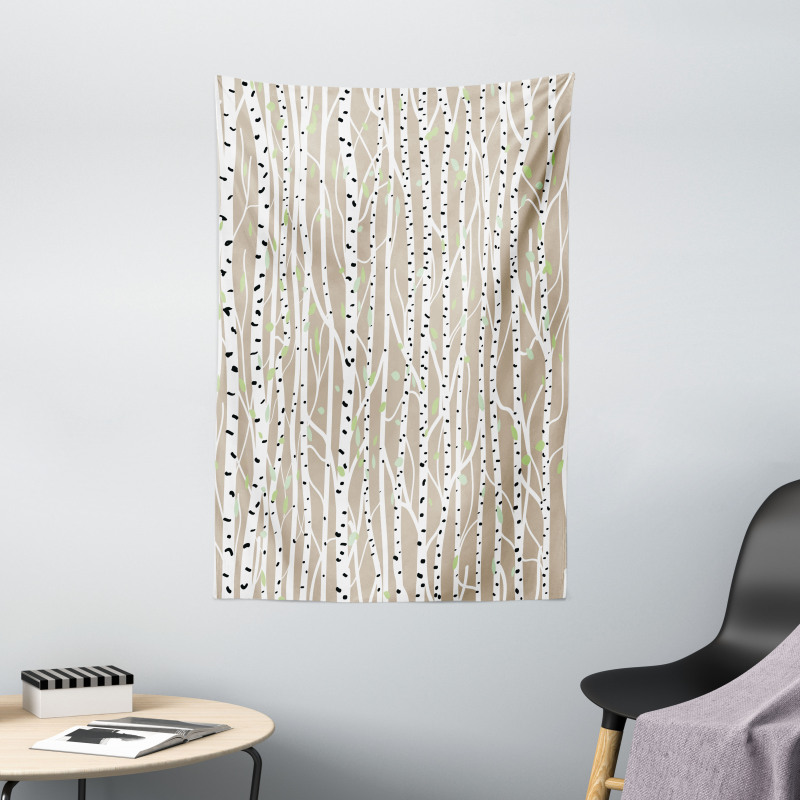 Trunks Black Spots Tapestry